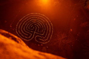 Lichterlabyrinth am 1. Advent