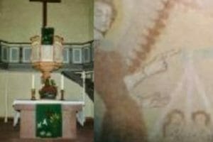 Altar und Fresken ev. Kirche Ostheim