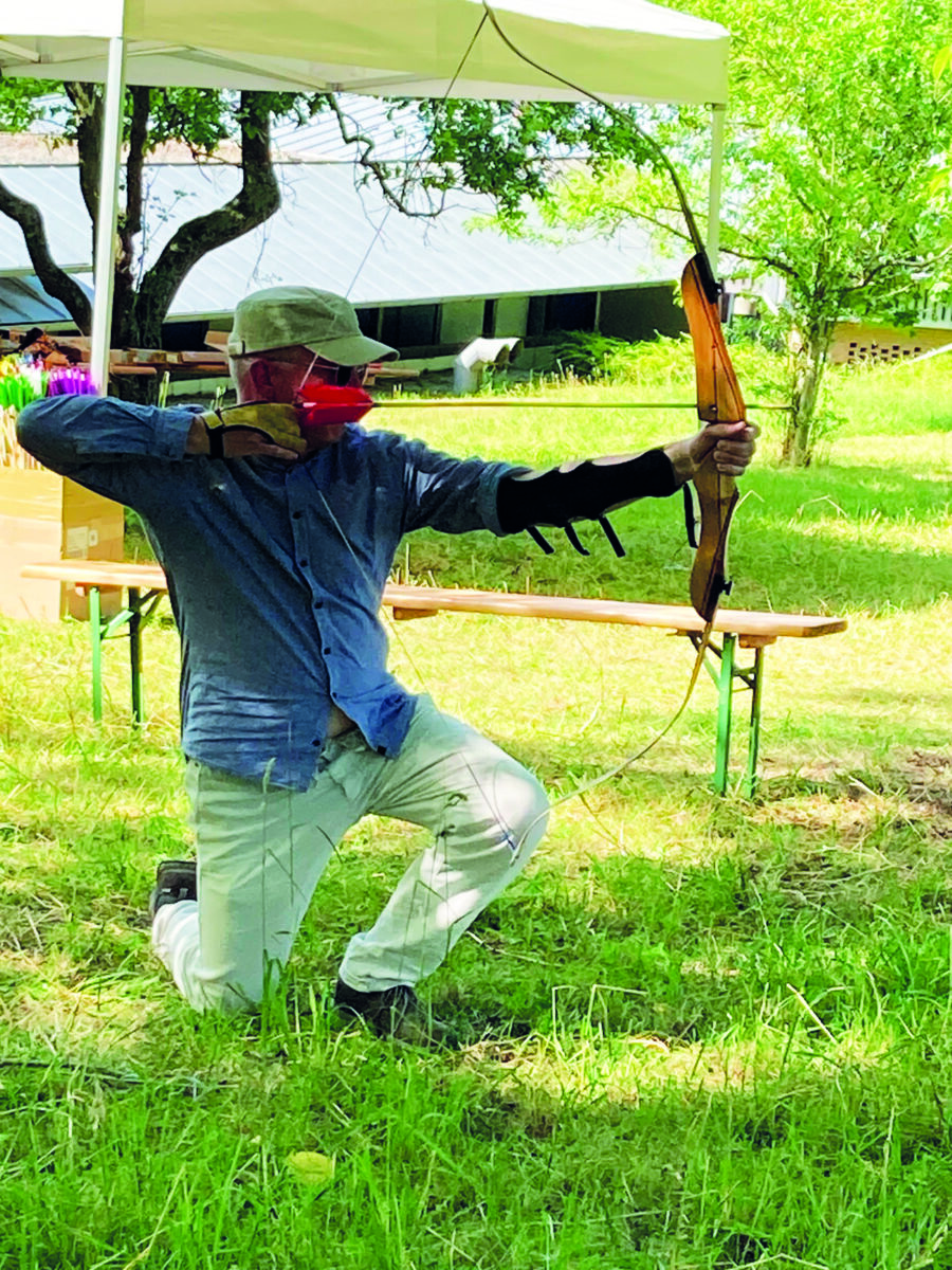 Bogenschütze in Aktion